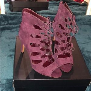 Bcbg Suede Wine Booties